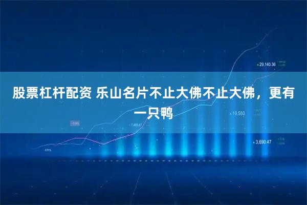 股票杠杆配资 乐山名片不止大佛不止大佛，更有一只鸭